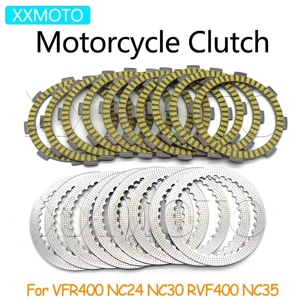 For Honda VFR400 NC24 NC30 RVF400 NC35 VFR 400 NC 24 30 RVF 400 Motorcycle Clutch Plates Friction Steel Plates Disc Kits
For Honda VFR400 NC24 NC30 RVF400 NC35 VFR 400 NC 24 30 RVF 400 Motorcycle Clutch Plates Friction Steel Plates Disc Kits