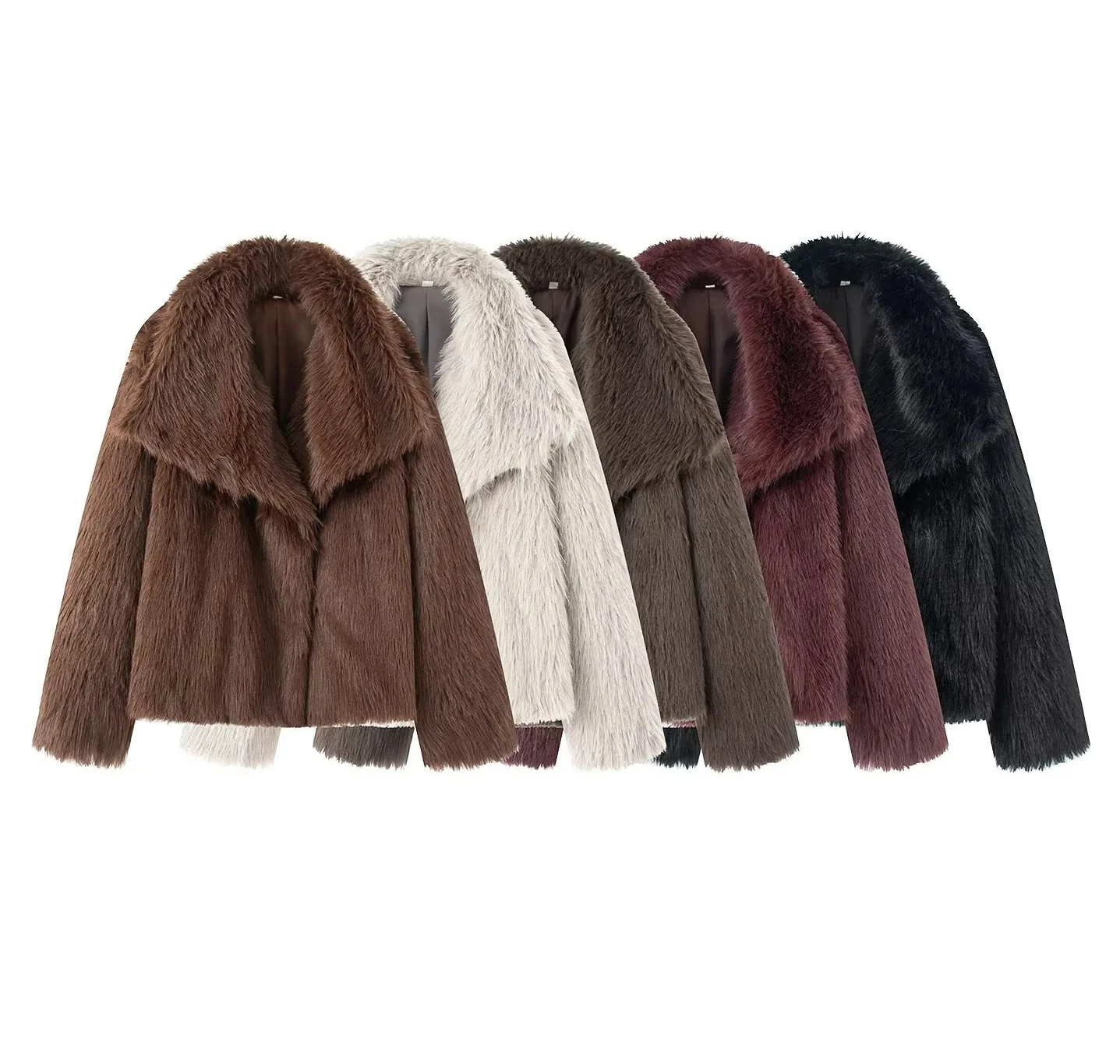 Autumn New Women's Casual Fashion Imitation Fur Style Hidden Button Big Collar Fur Coat Comfortable Coat
Autumn New Women's Casual Fashion Imitation Fur Style Hidden Button Big Collar Fur Coat Comfortable Coat