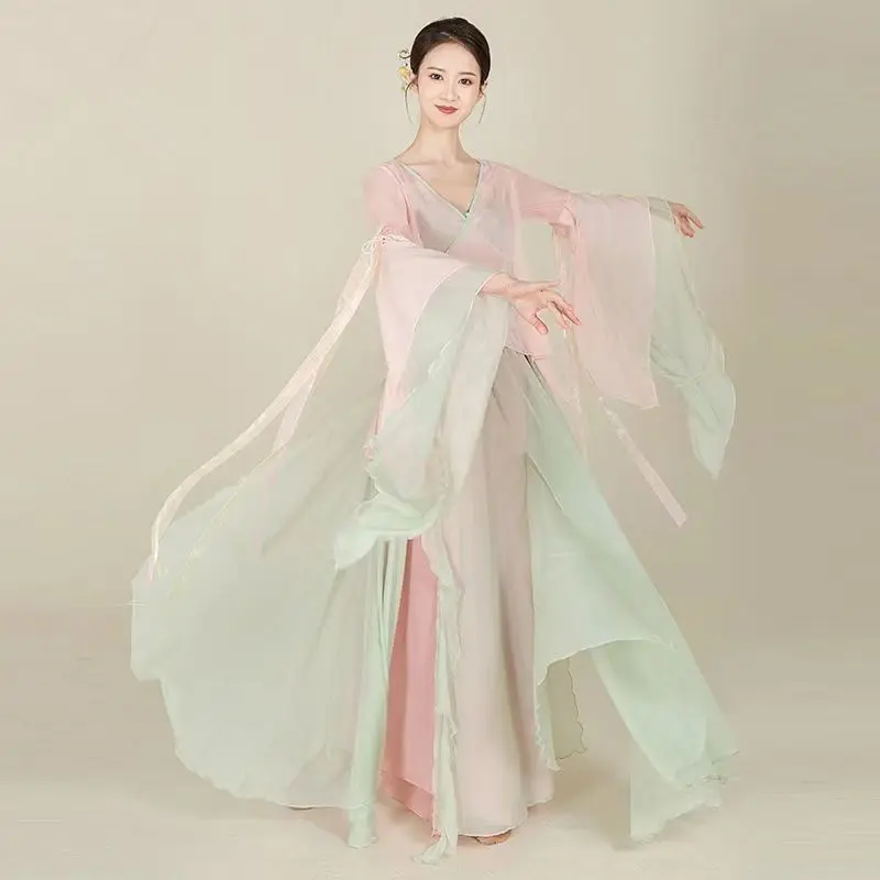 Elegant Gradient Ballet Skirt Women Chiffon Flowy Long Dancewear Chinese Classical Dance Costume Performance Maxi Skirt
Elegant Gradient Ballet Skirt Women Chiffon Flowy Long Dancewear Chinese Classical Dance Costume Performance Maxi Skirt