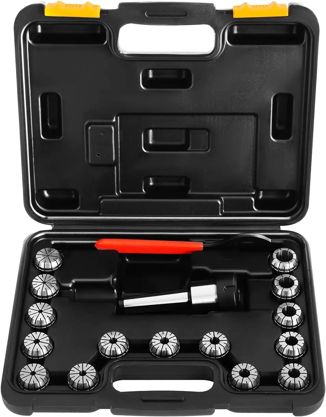 15Pcs Precision ER32 Spring Collet Set Morse Taper Collet Chuck Holder MT3 Shank Chuck & Spanner Box for Milling Lathe Machine
15Pcs Precision ER32 Spring Collet Set Morse Taper Collet Chuck Holder MT3 Shank Chuck & Spanner Box for Milling Lathe Machine