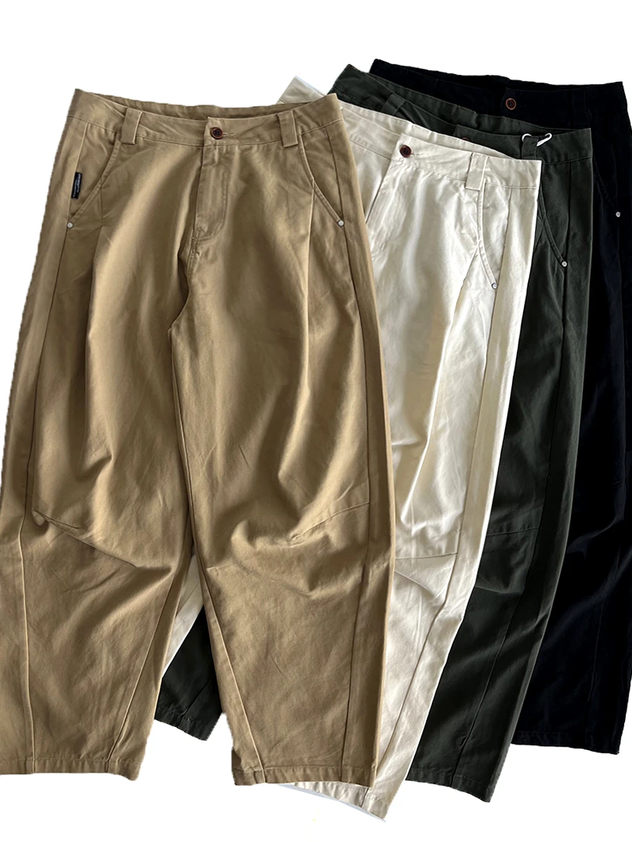 Retro Waed Pure Cotton Wide Leg Loose Fit Work Trousers American Sle Spring Autumn Men's Casual Pants Trendy Straight Cut
Retro Waed Pure Cotton Wide Leg Loose Fit Work Trousers American Sle Spring Autumn Men's Casual Pants Trendy Straight Cut