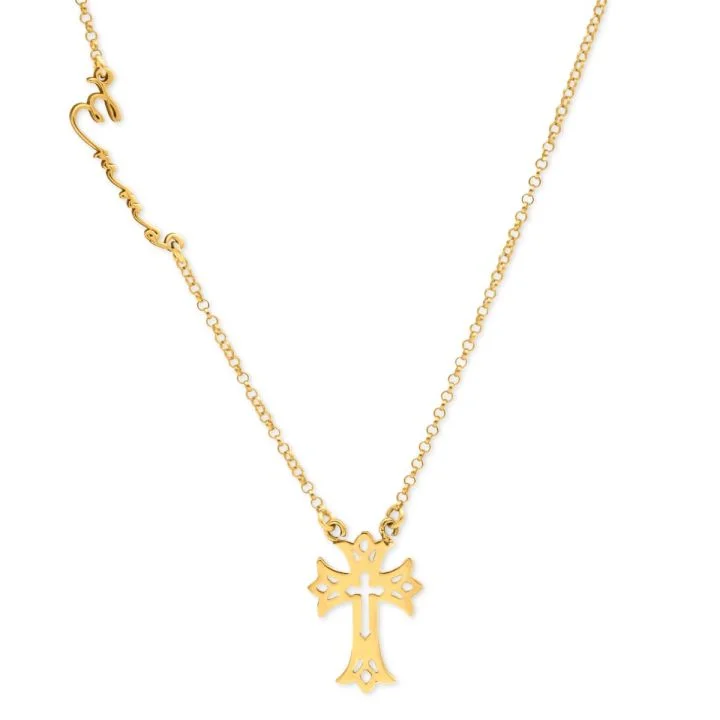 Ожерелье с подвеской в виде креста на заказ, персонализированная позолоченная цепочка, ювелирные изделия с кристаллами - акцентный крест, уникальный религиозный шарм
Ожерелье с подвеской в виде креста на заказ, персонализированная позолоченная цепочка, ювелирные изделия с кристаллами - акцентный крест, уникальный религиозный шарм