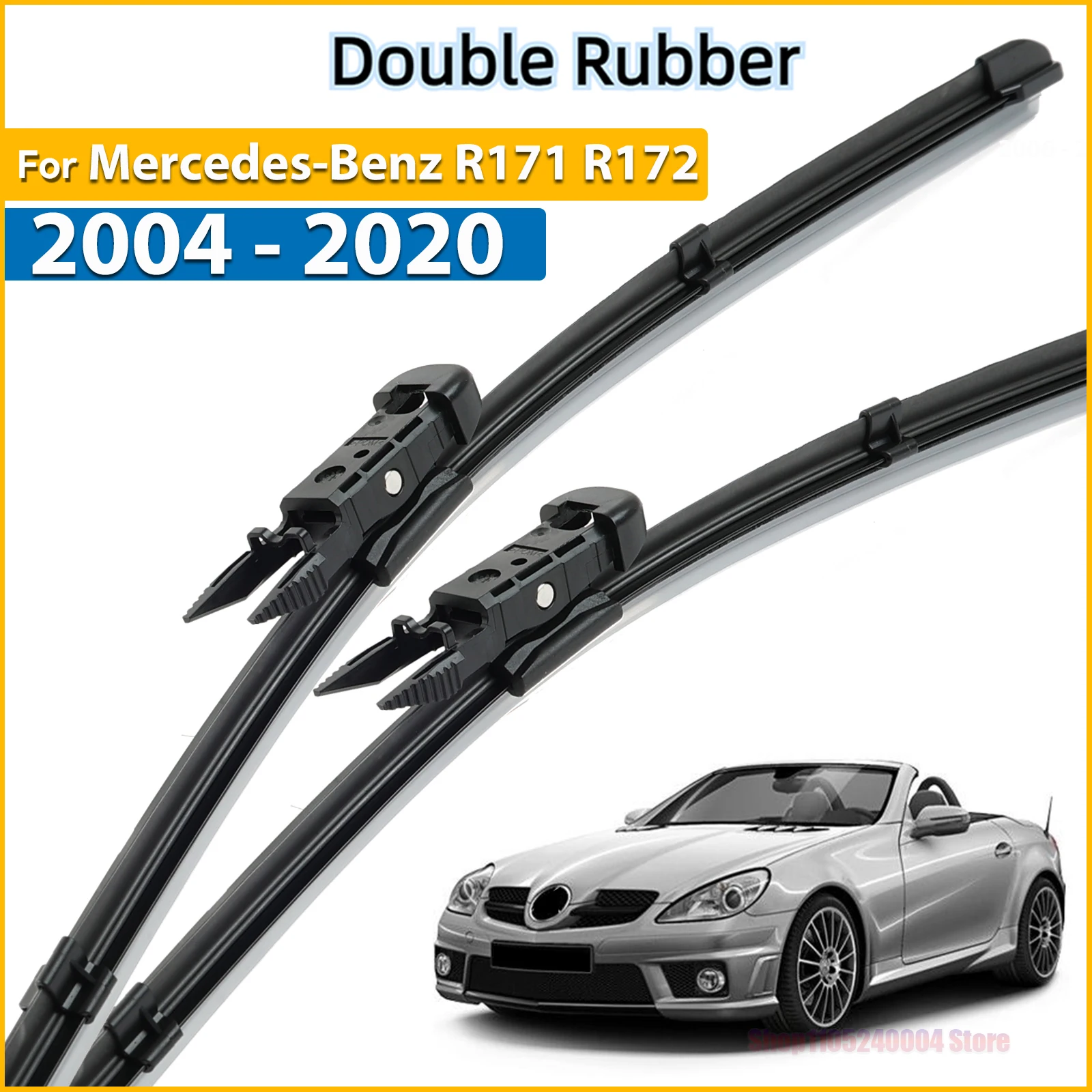 Front Wiper Blades For Mercedes-Benz SLK-Class R171 R172 2004 - 2020 Windshield Windscreen Window Brushes 22"+22"