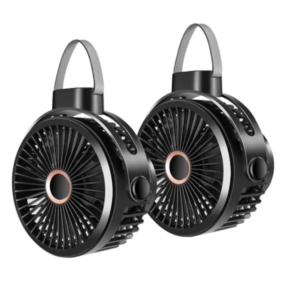 2 Packs 10000mAh Camping Rechargeable Fan with Hanging Hook Carabiner Portable Battery Operated Tent Fan Quiet Strong Airflow O
2 Packs 10000mAh Camping Rechargeable Fan with Hanging Hook Carabiner Portable Battery Operated Tent Fan Quiet Strong Airflow O