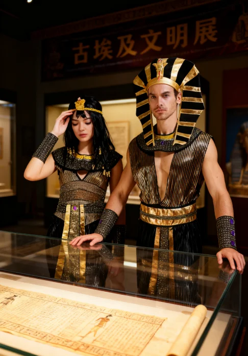 Egyptian Couple Costume Nile Pharaoh Cleopatra Cosplay Outfit for Halloween Stage Show
Egyptian Couple Costume Nile Pharaoh Cleopatra Cosplay Outfit for Halloween Stage Show