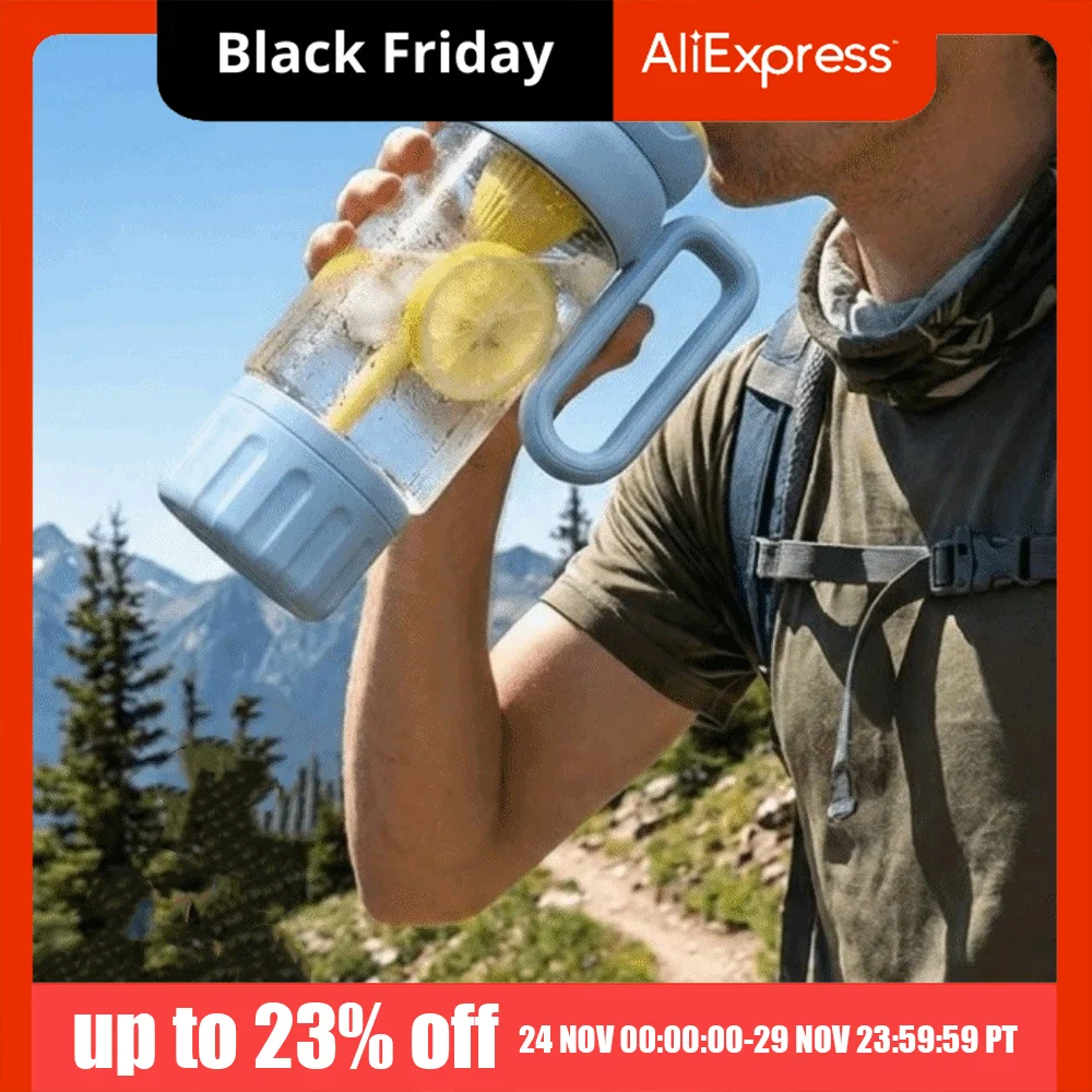 Large Capacity Sports Water Bottle Food Grade Leak-proof Portable Straw Cup with Handle Plastic Tea-water Separation Cup
Large Capacity Sports Water Bottle Food Grade Leak-proof Portable Straw Cup with Handle Plastic Tea-water Separation Cup