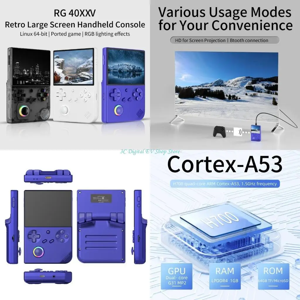 E74D RG40XX V Portable Nostalgic Video Game Console 4inch Screen Handheld Game Player
E74D RG40XX V Portable Nostalgic Video Game Console 4inch Screen Handheld Game Player