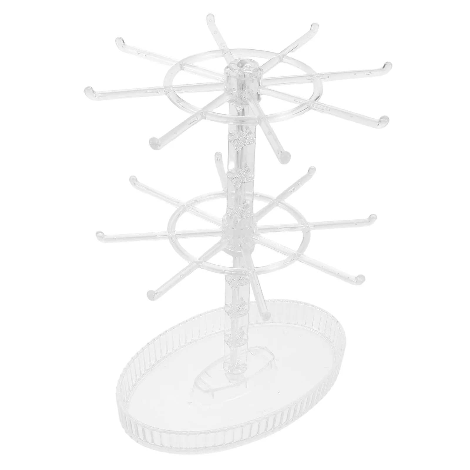 Rotating Jewelry Display Stand 2 Tier Turntable Holder for Necklaces Bracelets Earrings Keychains Stable Base Vanity Counter
Rotating Jewelry Display Stand 2 Tier Turntable Holder for Necklaces Bracelets Earrings Keychains Stable Base Vanity Counter