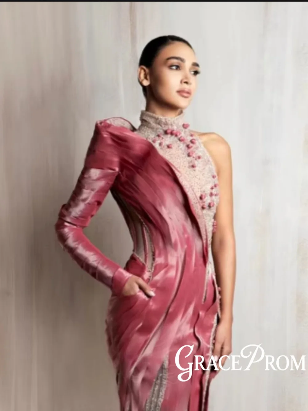Dusty Rose Beaded Long Evening Dress Modern Elegant One Shoulder Wedding Party Gowns Customized Mermaid Long Banquet Party Gowns
Dusty Rose Beaded Long Evening Dress Modern Elegant One Shoulder Wedding Party Gowns Customized Mermaid Long Banquet Party Gowns