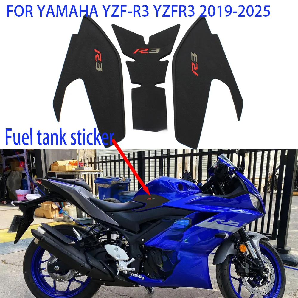 YZFR3 Motorcycle Side Fuel Tank Pad Protector 3D Sticker Decal Knee Grip Tank Traction Pads FOR YAMAHA YZF-R3 YZFR3 2019-2025
YZFR3 Motorcycle Side Fuel Tank Pad Protector 3D Sticker Decal Knee Grip Tank Traction Pads FOR YAMAHA YZF-R3 YZFR3 2019-2025