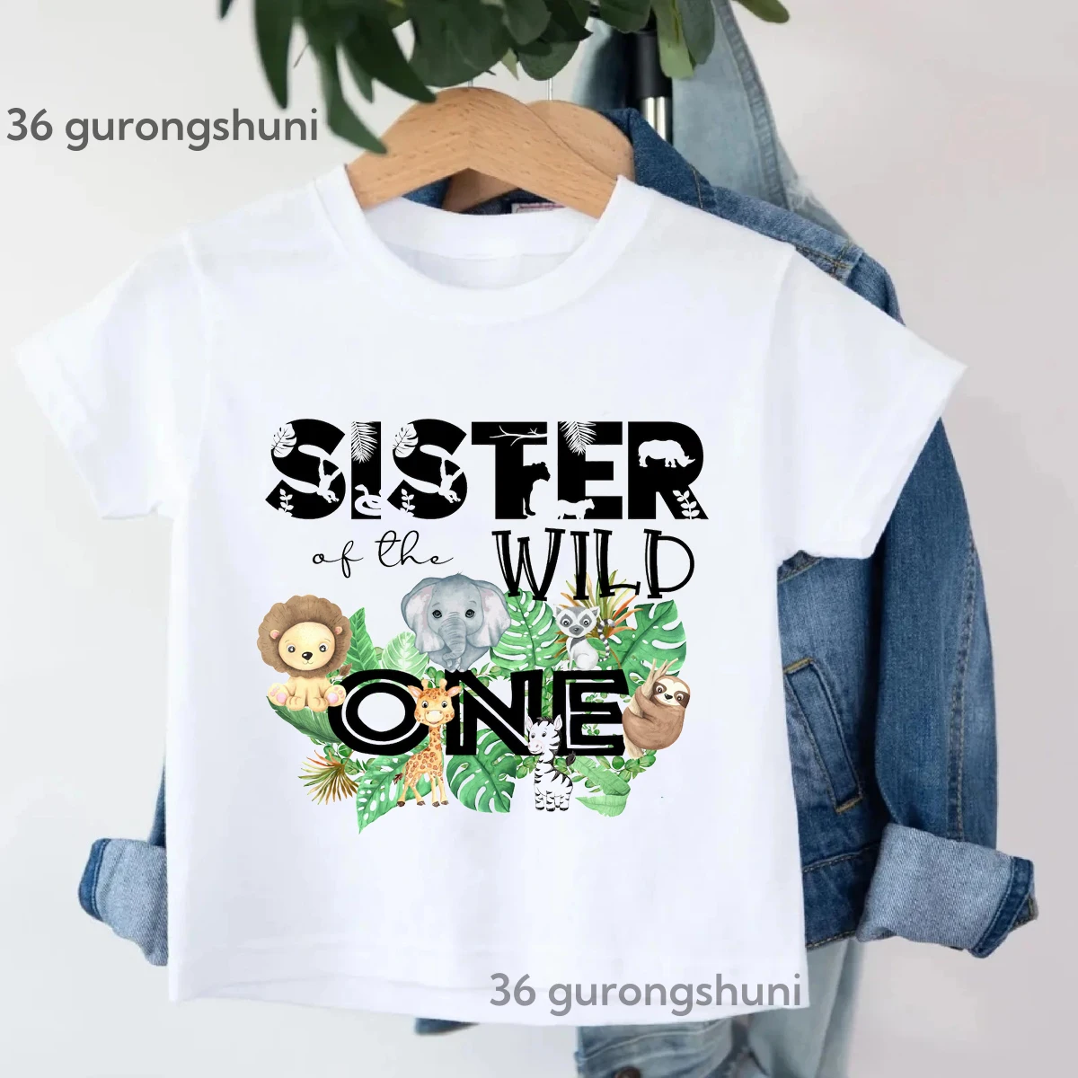 Sister Of The Wild One Elephant Lion Sloth Printed Tshirt Girls Funny Kawaii Toddler Kids Clothes Summer Fashion Solid T-Shirt
Sister Of The Wild One Elephant Lion Sloth Printed Tshirt Girls Funny Kawaii Toddler Kids Clothes Summer Fashion Solid T-Shirt