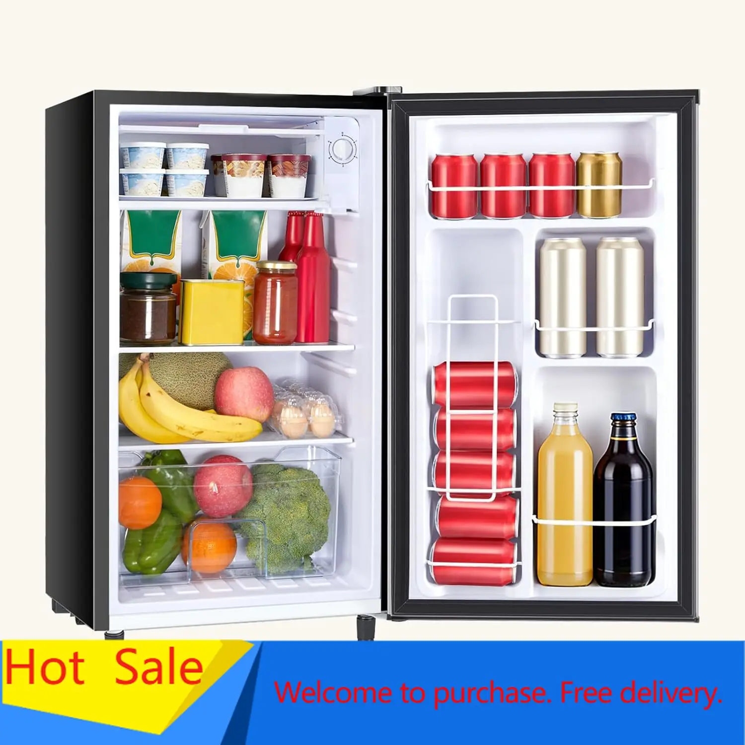 Hot salesFridge with Freezer, 3.2 Cu.Ft Mini Refrigerators, Small Beverage Fridge with Adjustable Thermostat
Hot salesFridge with Freezer, 3.2 Cu.Ft Mini Refrigerators, Small Beverage Fridge with Adjustable Thermostat