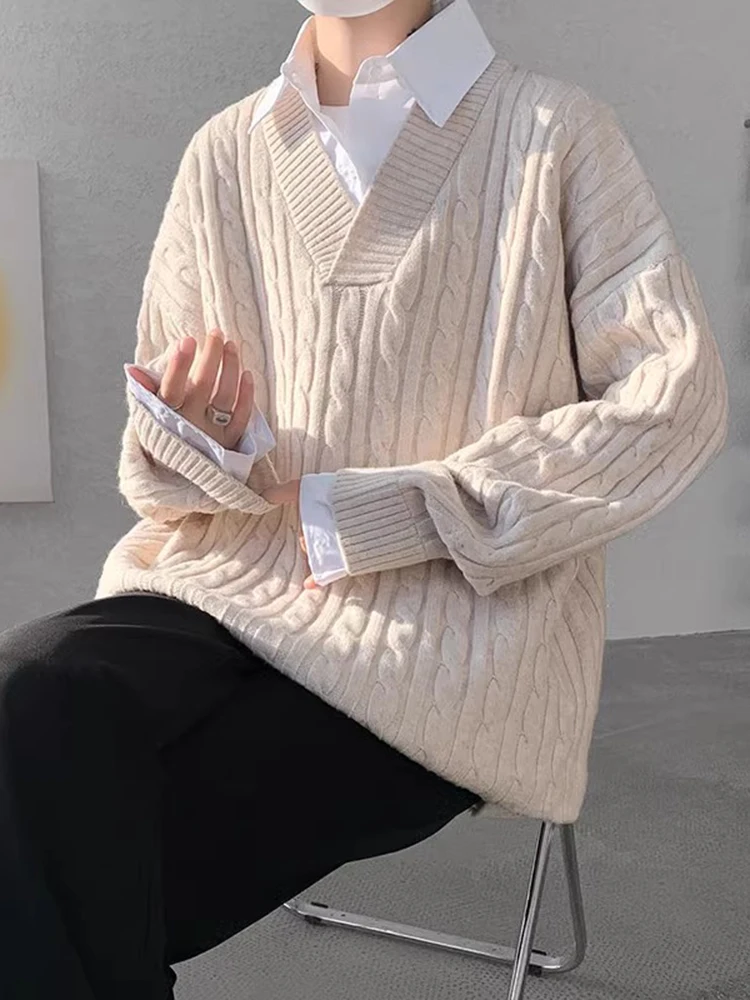 American Sle Men's Knitted irt Collar Sweater Autumn Winter Loose Fit Comfortable Long Sve Cleanfit Outerwear
American Sle Men's Knitted irt Collar Sweater Autumn Winter Loose Fit Comfortable Long Sve Cleanfit Outerwear