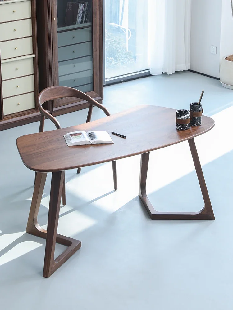Italian minimalist North American black walnut desk luxury study home desk solid wood
Italian minimalist North American black walnut desk luxury study home desk solid wood