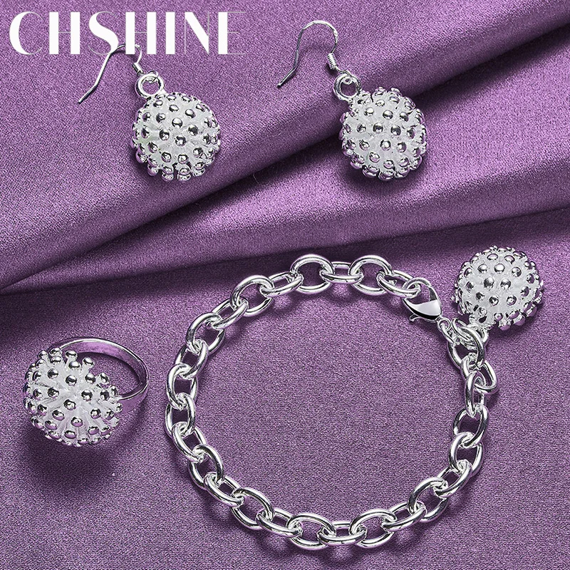 CHSHINE 925 Sterling Silver Fireworks Charm Ring Earrings Bracelet For Women Lovers Party Fashion Exquisite Jewelry Sets
CHSHINE 925 Sterling Silver Fireworks Charm Ring Earrings Bracelet For Women Lovers Party Fashion Exquisite Jewelry Sets