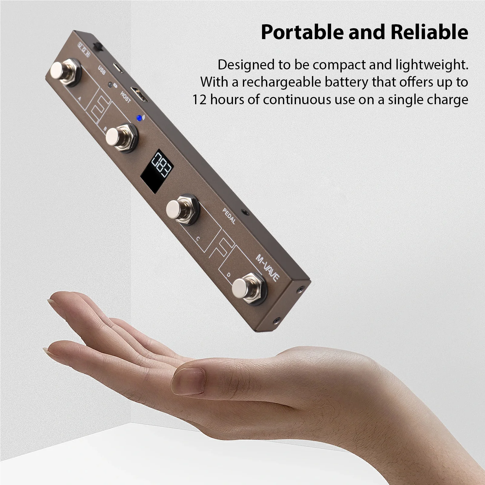 M-VAVE Wireless MIDI Controller BT MIDI Pedal Controller Intelligent APP Controls Digital Display Screen Rechargeable 12H Ultra
M-VAVE Wireless MIDI Controller BT MIDI Pedal Controller Intelligent APP Controls Digital Display Screen Rechargeable 12H Ultra