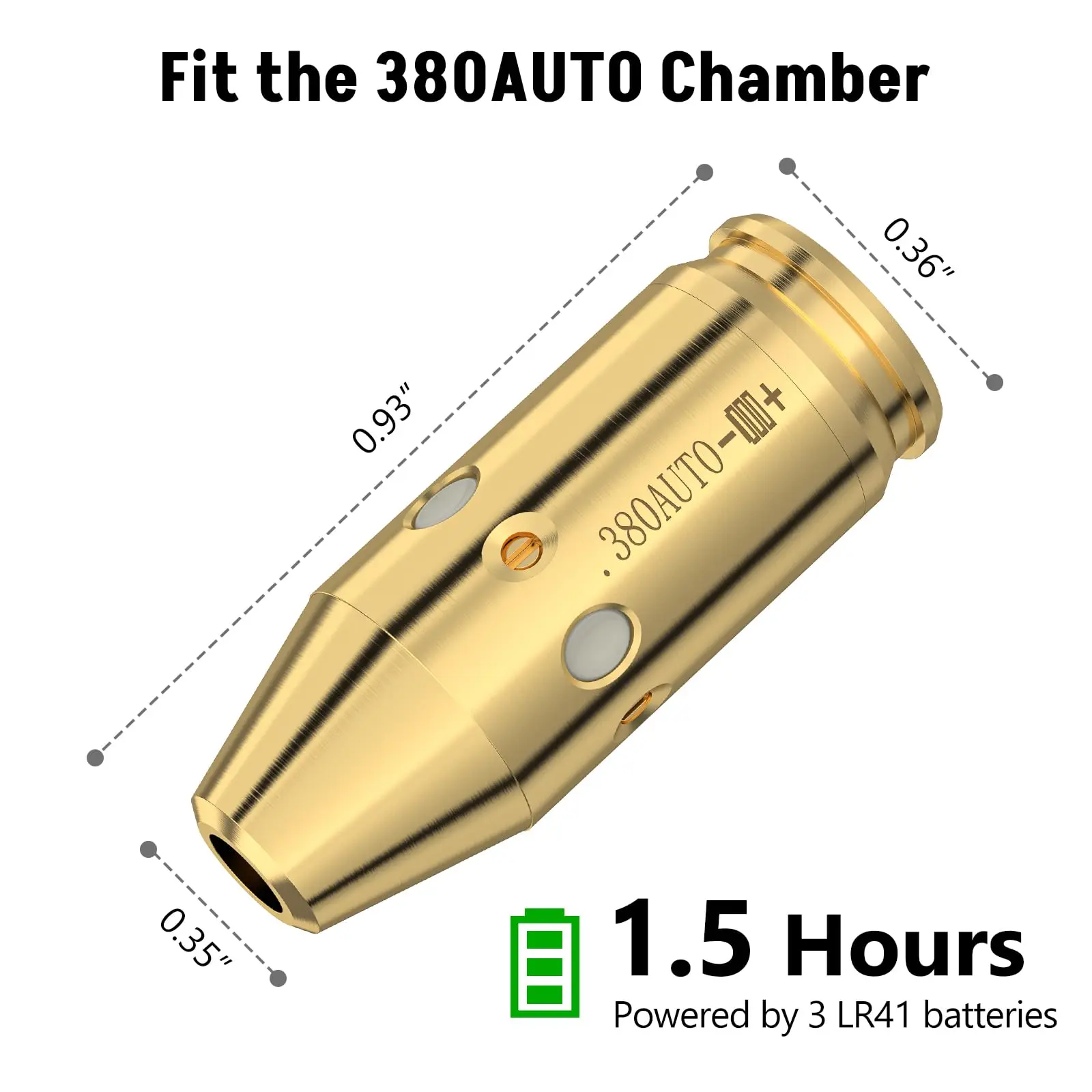 MidTen Bore Sighter .380AUTO Bright Red Laser Beam Boresighters Kits Zeroing Sighting Sights with 6pcs Batteries for Hunting
MidTen Bore Sighter .380AUTO Bright Red Laser Beam Boresighters Kits Zeroing Sighting Sights with 6pcs Batteries for Hunting