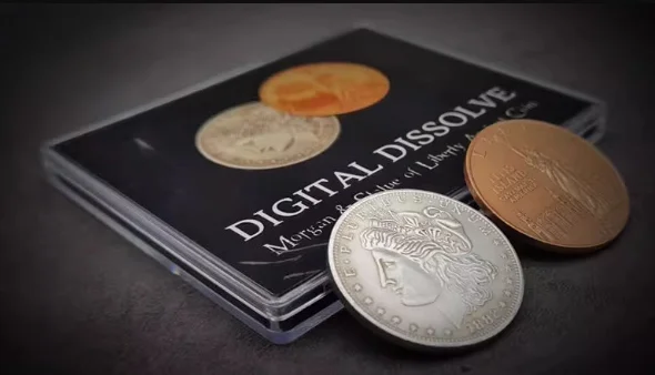 Профессиональный фокус крупным планом, цифровой растворяющий доллар Моргана, чтобы Статуя Свободы, замена монет, трюк для фокусников
Профессиональный фокус крупным планом, цифровой растворяющий доллар Моргана, чтобы Статуя Свободы, замена монет, трюк для фокусников