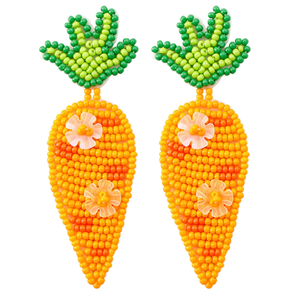 Carrot Earrings Beads Vegetable Jewelry Beaded for Women Spring Festival Bunny hypoallergenic stud earrings carrot unique charm
Carrot Earrings Beads Vegetable Jewelry Beaded for Women Spring Festival Bunny hypoallergenic stud earrings carrot unique charm