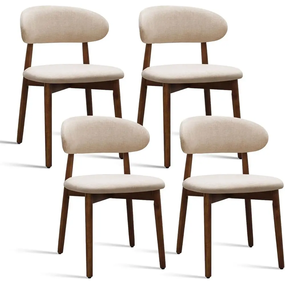 Dining Chairs Set of 4, Mid Century Modern Wooden Dining Room Chairs, Farmhouse Fabric Upholstered Kitchen Dinner Chairs for Li
Dining Chairs Set of 4, Mid Century Modern Wooden Dining Room Chairs, Farmhouse Fabric Upholstered Kitchen Dinner Chairs for Li