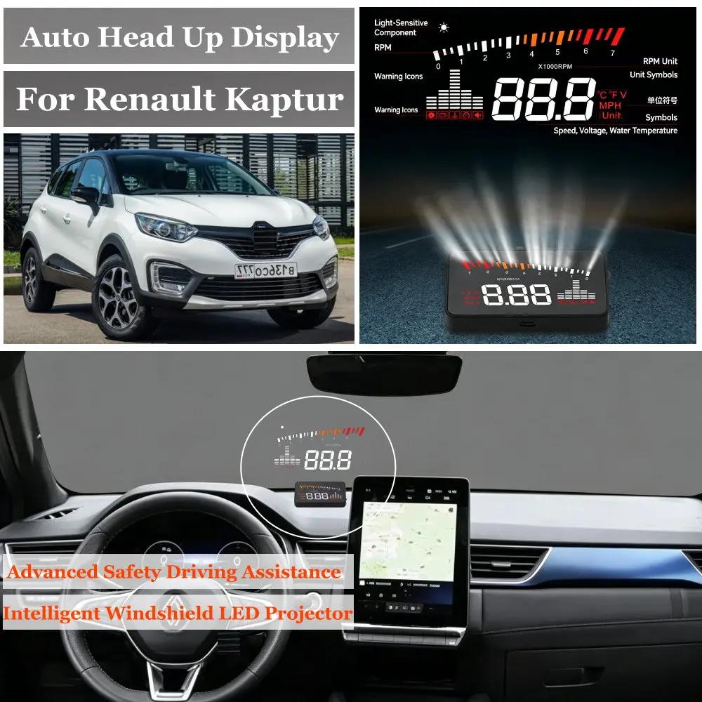 Car Head Up Display For Renault Kaptur HHA (MK1) HJB (MK2) 2016-2026 AUTO HUD Windshield Projector Speedometer Odometer RPM
Car Head Up Display For Renault Kaptur HHA (MK1) HJB (MK2) 2016-2026 AUTO HUD Windshield Projector Speedometer Odometer RPM
