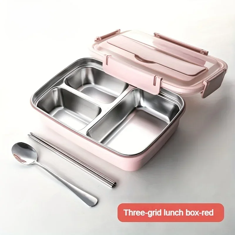 Stainless Steel Lunch Box Easy-Clean Bento Container For Students & Office Workers,Leak-Proof With 3/4 Compartments - Durable
Stainless Steel Lunch Box Easy-Clean Bento Container For Students & Office Workers,Leak-Proof With 3/4 Compartments - Durable