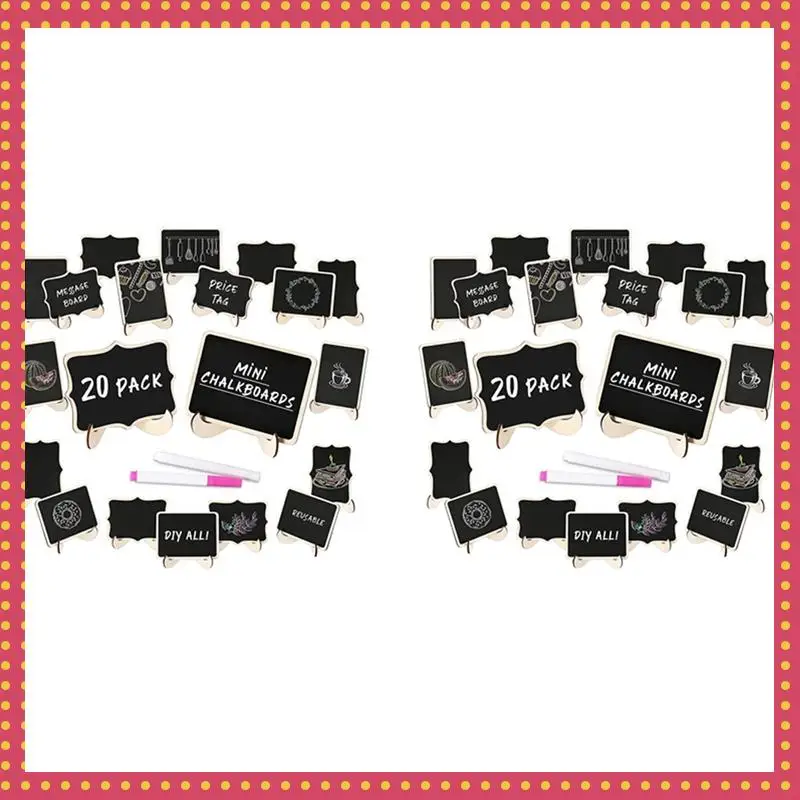 B74A Mini Chalkboard Sign 40 Pack Food Labels For Party Buffet, Wooden Small Chalk Board Signs With Easel Stand For Food Tags
B74A Mini Chalkboard Sign 40 Pack Food Labels For Party Buffet, Wooden Small Chalk Board Signs With Easel Stand For Food Tags