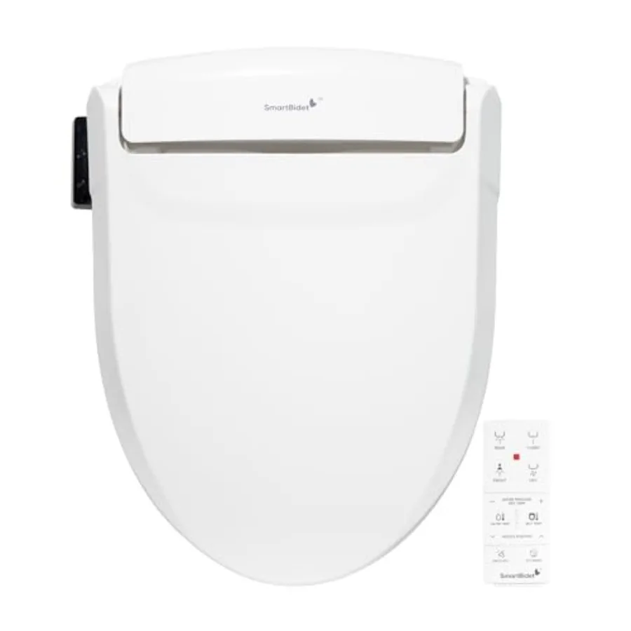 Smart bidet toilet seat for home use, ABS plastic, white, heated seat + warm water wash + air dryer + remote control
Smart bidet toilet seat for home use, ABS plastic, white, heated seat + warm water wash + air dryer + remote control