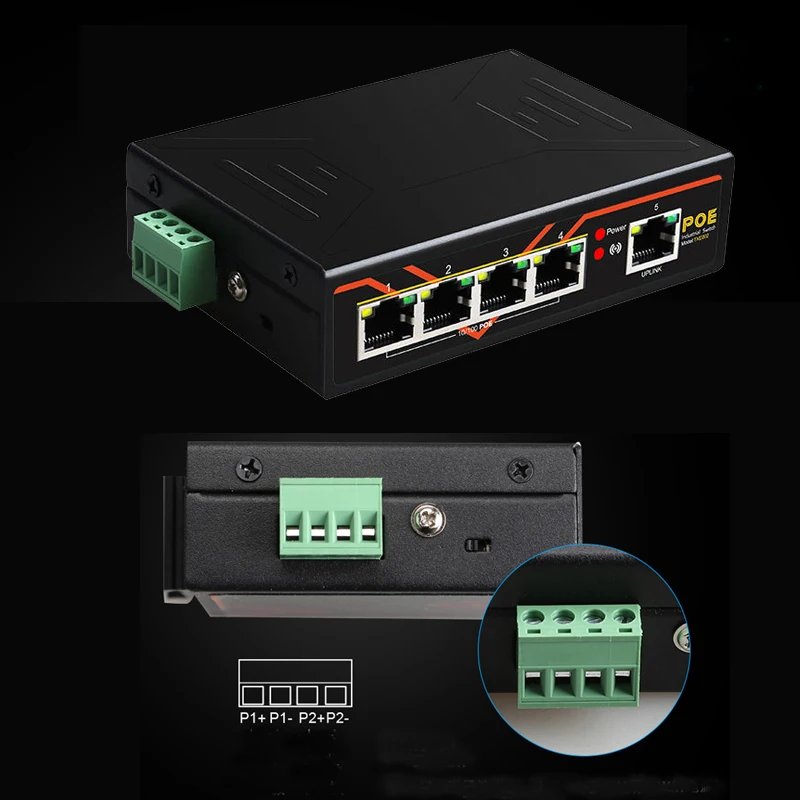 Industrial switch Ethernet Smart Switcher RJ45 Hub 100Mbps industrial POE Switch 5port network adapter Internet Splitter Adapter
Industrial switch Ethernet Smart Switcher RJ45 Hub 100Mbps industrial POE Switch 5port network adapter Internet Splitter Adapter