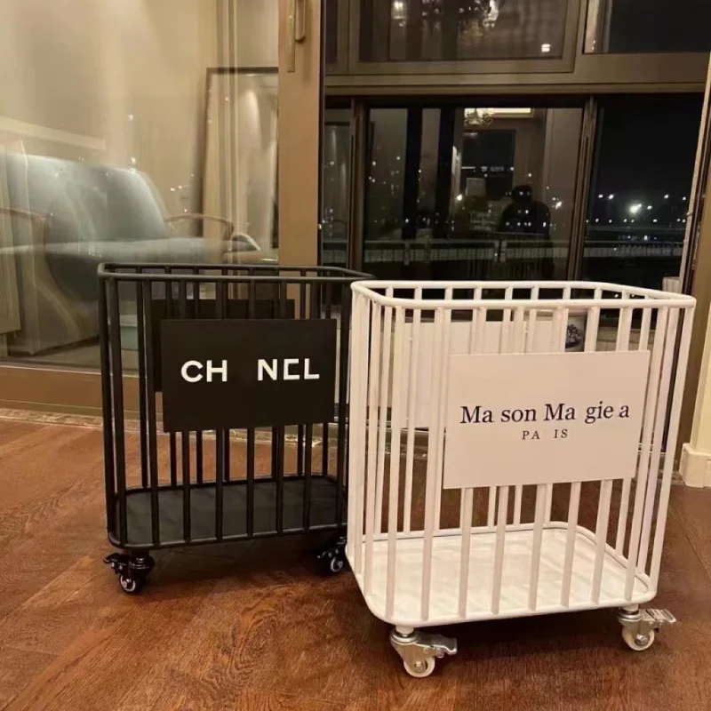 Wrought Iron Nordic Dirty Clothes Basket Movable Clothes Storage Basket Yoga Mat Storage Basket Universal Wheel Cart
Wrought Iron Nordic Dirty Clothes Basket Movable Clothes Storage Basket Yoga Mat Storage Basket Universal Wheel Cart