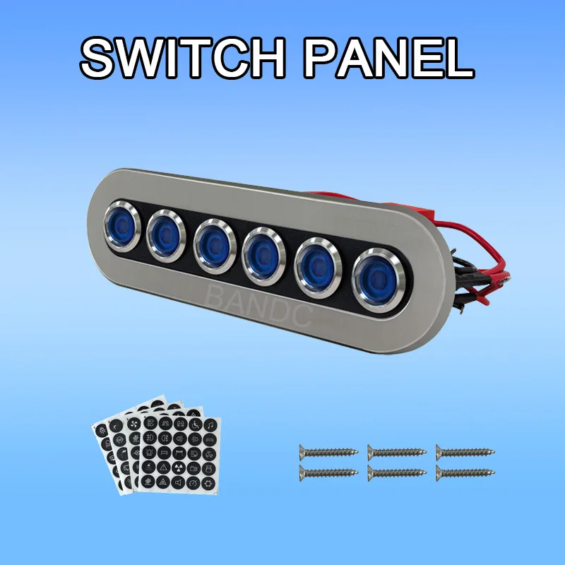 12 В 15 А 6-бандовый водонепроницаемый переключатель из нержавеющей стали, панельный переключатель с синим светом для автомобиля, автофургона, морской лодки, приборной панели
12 В 15 А 6-бандовый водонепроницаемый переключатель из нержавеющей стали, панельный переключатель с синим светом для автомобиля, автофургона, морской лодки, приборной панели