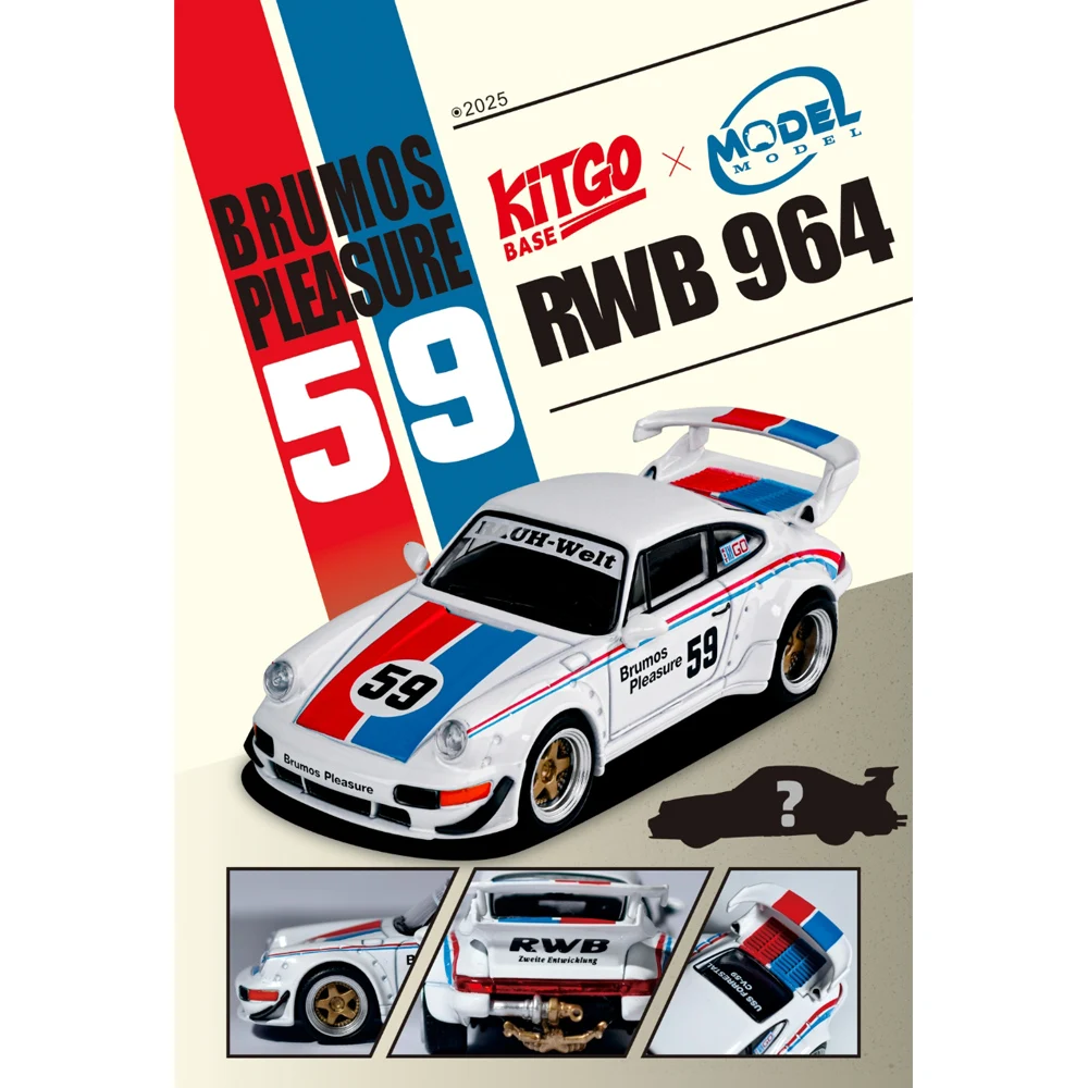 Kitgo Base x Model Model 1/64 RWB964 GT Wing #59 Alloy Vehicle Toys Gifts for Teenagers Adults Hobby Collection
Kitgo Base x Model Model 1/64 RWB964 GT Wing #59 Alloy Vehicle Toys Gifts for Teenagers Adults Hobby Collection