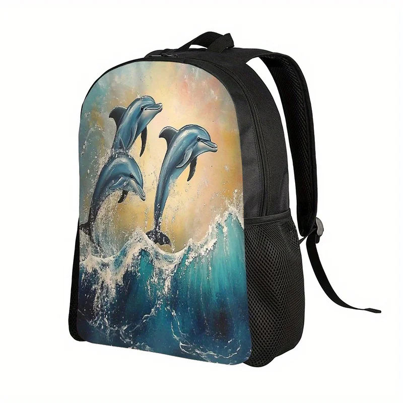 Ladies and Men's Ocean Themed Jumping Dolphin Backpack - Large Capacity Lightweight School Bag, Travel Backpack
Ladies and Men's Ocean Themed Jumping Dolphin Backpack - Large Capacity Lightweight School Bag, Travel Backpack