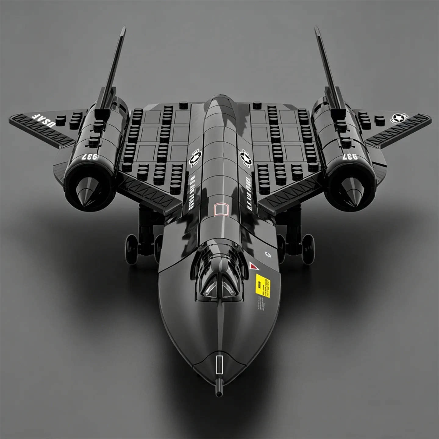 SR-71 Blackbird reconnaissance aircraft assembly set – a high-tech model toy of an American aircraft from the Cold War era.
SR-71 Blackbird reconnaissance aircraft assembly set – a high-tech model toy of an American aircraft from the Cold War era.
