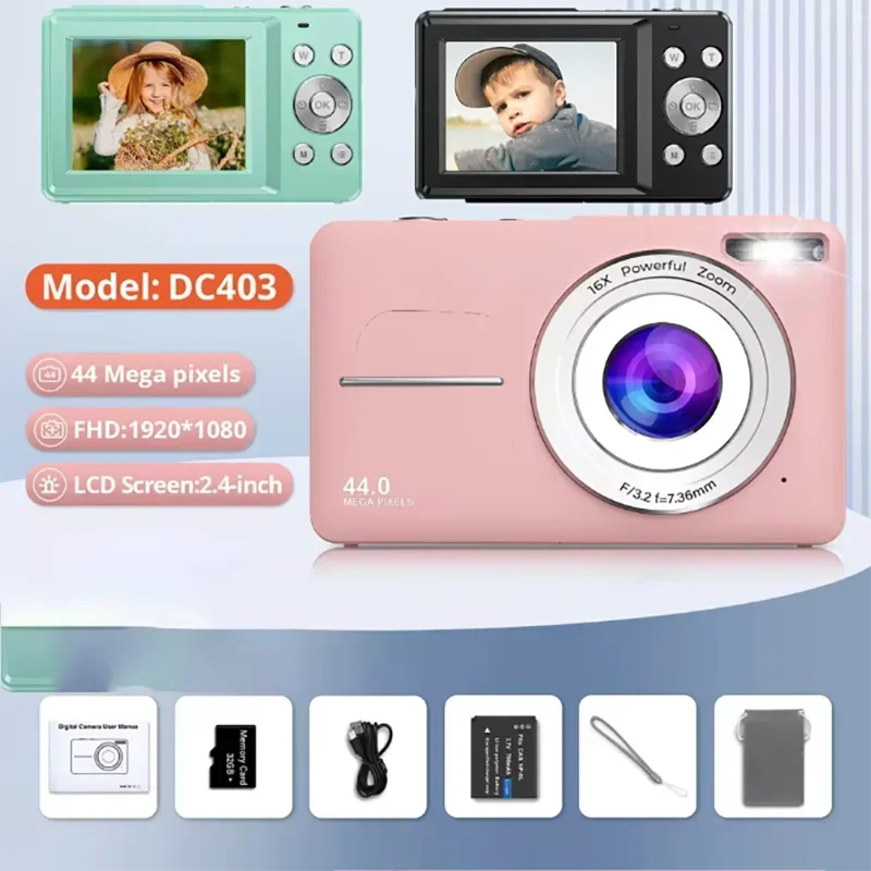 HD 1080P 2.4 inch digital Camera Rechargeable Cameras Small CCD card camera fixed focus model Cameras for kids Girls camera digi
HD 1080P 2.4 inch digital Camera Rechargeable Cameras Small CCD card camera fixed focus model Cameras for kids Girls camera digi