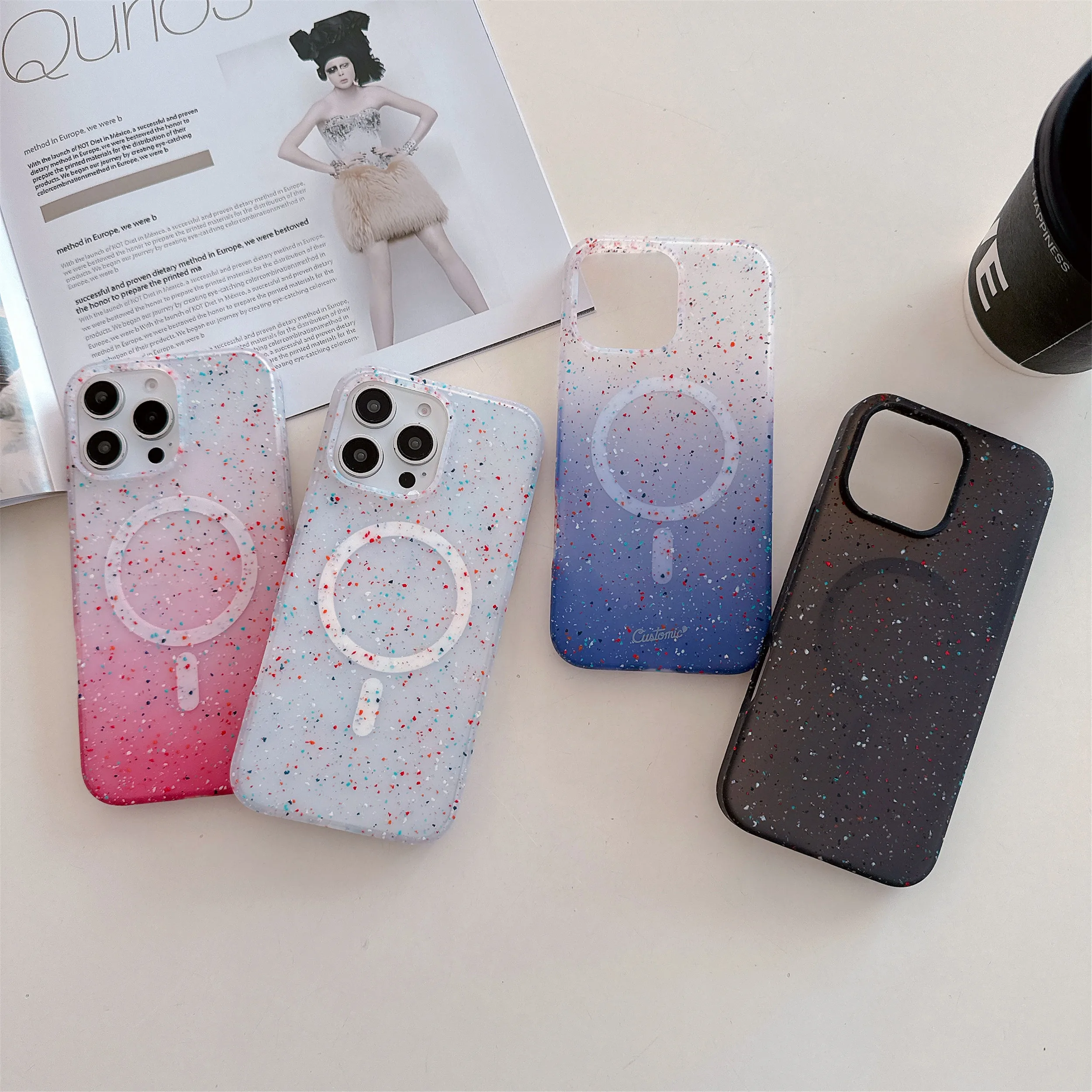 For iPhone 16 Pro Liquid Silicone Starry Splash Ink Phone Case 15 Pro Magnetic Charging 14 Large Hole Gradient Protective Cover
For iPhone 16 Pro Liquid Silicone Starry Splash Ink Phone Case 15 Pro Magnetic Charging 14 Large Hole Gradient Protective Cover