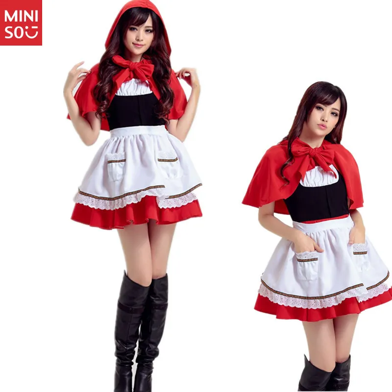 Miniso Halloween Little Red Riding Hood Cosplay Anime Party Suit Cosplay Game Uniform, Maid Maid Suit 
Miniso Halloween Little Red Riding Hood Cosplay Anime Party Suit Cosplay Game Uniform, Maid Maid Suit