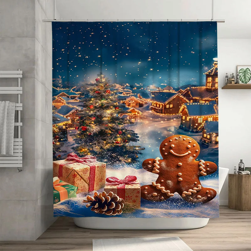 Tuniu Festive Winter Village Holiday Shower Curtain Cozy Christmas Scene Decor Charming Snowscape Bathroom Fabric Cute Holiday G
Tuniu Festive Winter Village Holiday Shower Curtain Cozy Christmas Scene Decor Charming Snowscape Bathroom Fabric Cute Holiday G