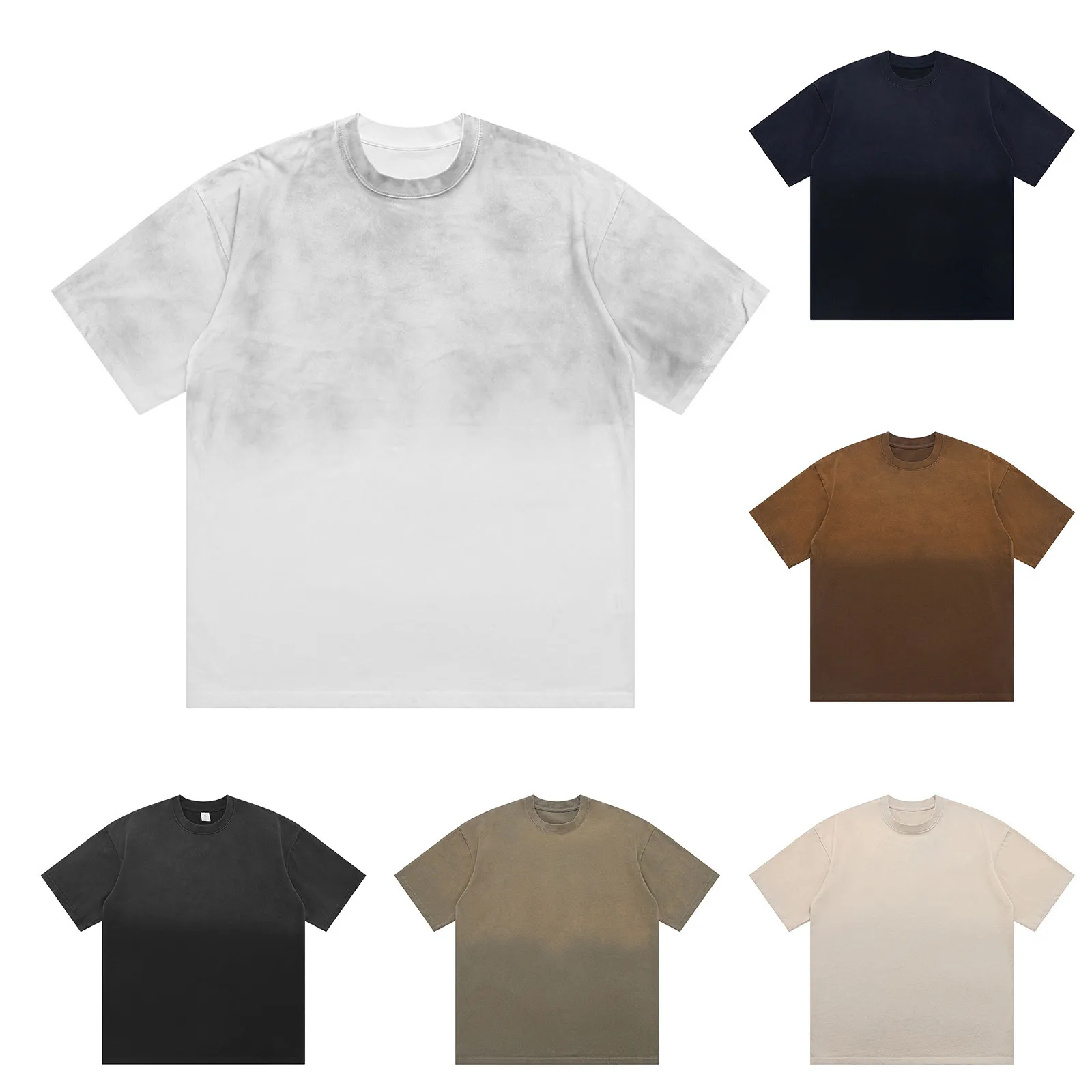 Retro Heavy Gradient Short Sleeve Men's Trendy Drop Shoulder Oversized Tops European Size Top T Shirt Stretchy Shirts for Men
Retro Heavy Gradient Short Sleeve Men's Trendy Drop Shoulder Oversized Tops European Size Top T Shirt Stretchy Shirts for Men