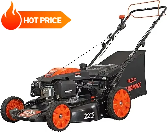 22 in. 201cc Select PACE 6 Speed CVT High Wheel RWD 3-in-1 Gas Walk Behind Self Propelled Lawn Mower, Black
22 in. 201cc Select PACE 6 Speed CVT High Wheel RWD 3-in-1 Gas Walk Behind Self Propelled Lawn Mower, Black