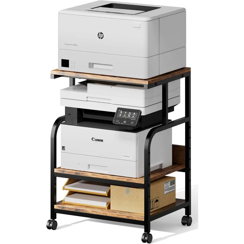Printer Stand with Adjustable Storage Shelf - 20x16 inches Large Printer Table with Wheels - 3 Tier Rolling Cart
Printer Stand with Adjustable Storage Shelf - 20x16 inches Large Printer Table with Wheels - 3 Tier Rolling Cart
