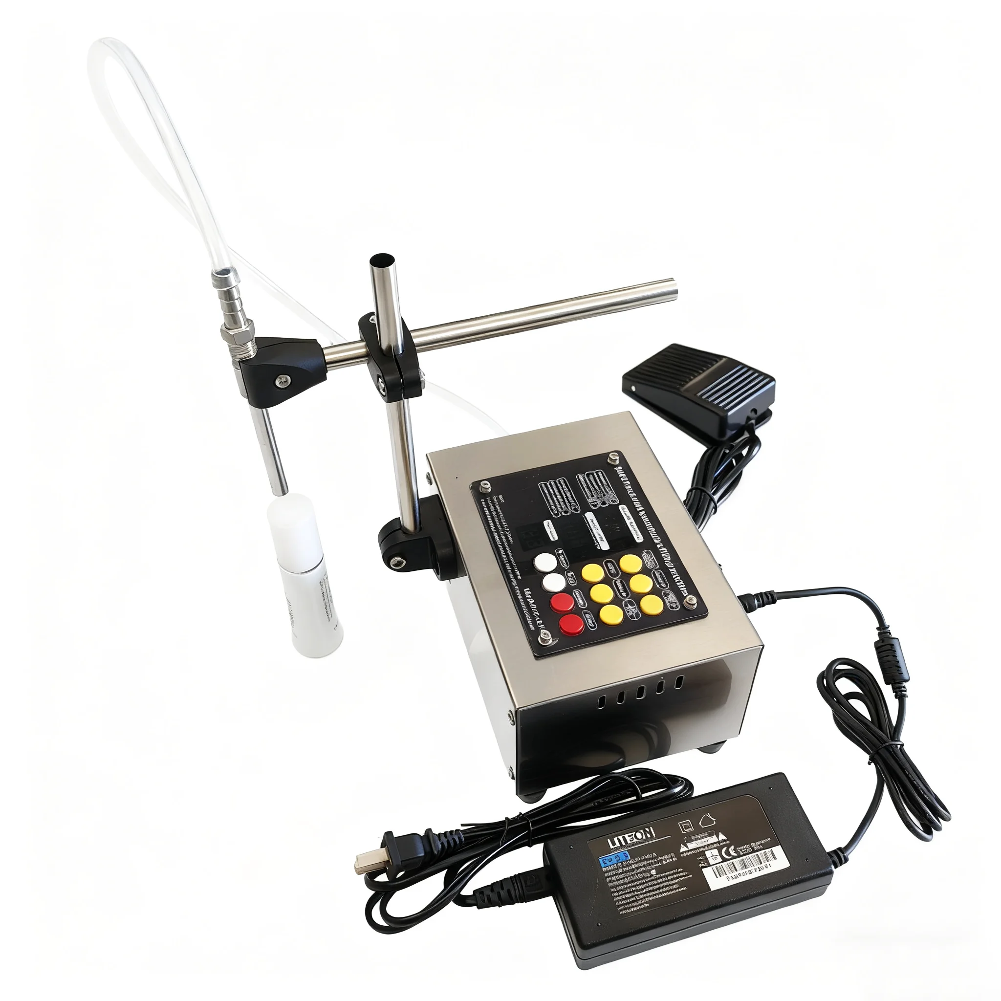 Auto Liquid Filling Machine Water Juice Filler With Foot Pedal Switch Single Head Can Add Conveyor Drink Milk Sauce Filling
Auto Liquid Filling Machine Water Juice Filler With Foot Pedal Switch Single Head Can Add Conveyor Drink Milk Sauce Filling