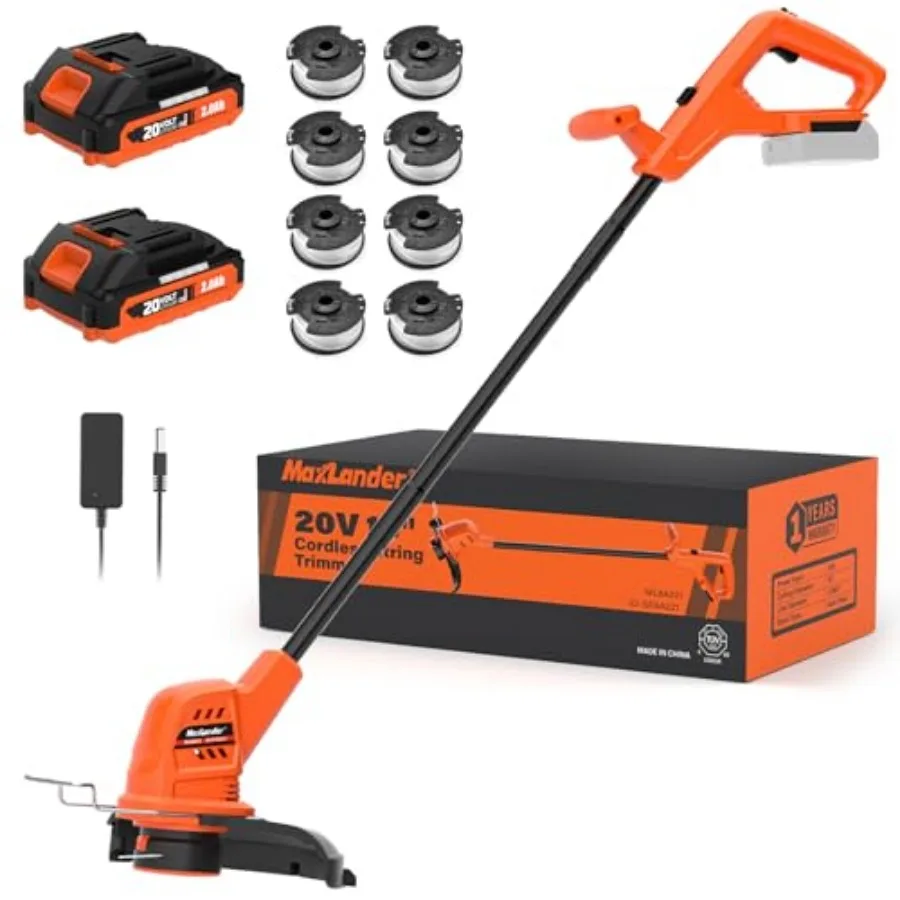Weed Wacker Cordless, 20V 10 Inch Weed Wacker Battery Operated, Lightweight String Trimmer and Edger Trimmer with 8 Pcs Replace
Weed Wacker Cordless, 20V 10 Inch Weed Wacker Battery Operated, Lightweight String Trimmer and Edger Trimmer with 8 Pcs Replace