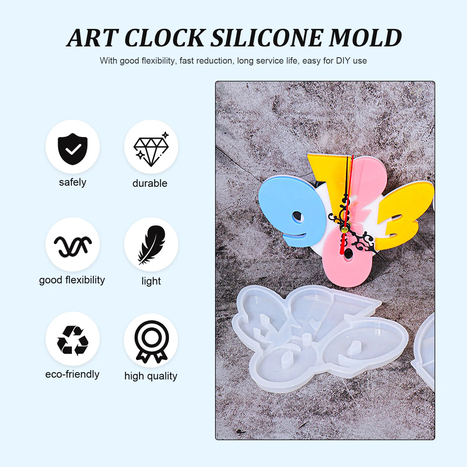 Silicone Clock Molds DIY Craft Accessories Vintage Wall Decorative Molds Plastic Crafts Making Mold Jewelry Crafts Parts
Silicone Clock Molds DIY Craft Accessories Vintage Wall Decorative Molds Plastic Crafts Making Mold Jewelry Crafts Parts