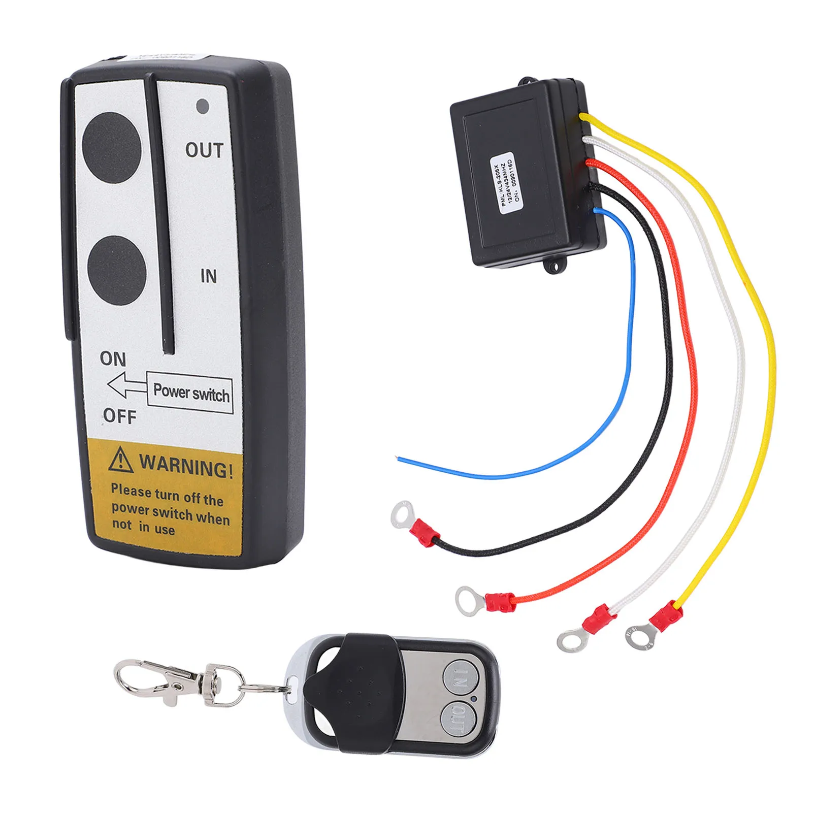 Winch Control Wireless Winch Remote Control DC12V 24V Remote Receiver Kit with Key for Garage Door Boat Automatic Winch Control
Winch Control Wireless Winch Remote Control DC12V 24V Remote Receiver Kit with Key for Garage Door Boat Automatic Winch Control