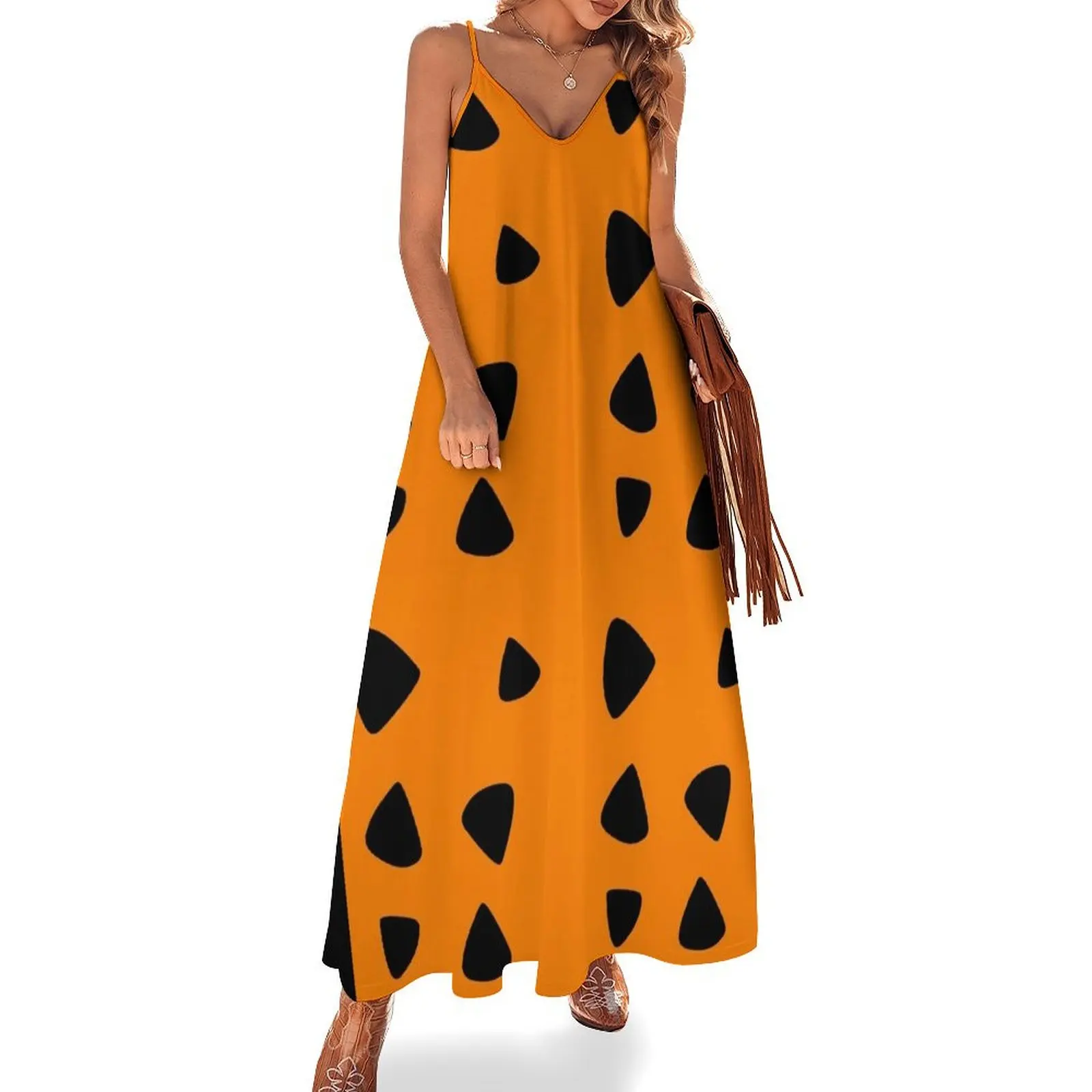 Flintstone Sleeveless Long Dress womens dress womans clothing Beachwear Dress
Flintstone Sleeveless Long Dress womens dress womans clothing Beachwear Dress