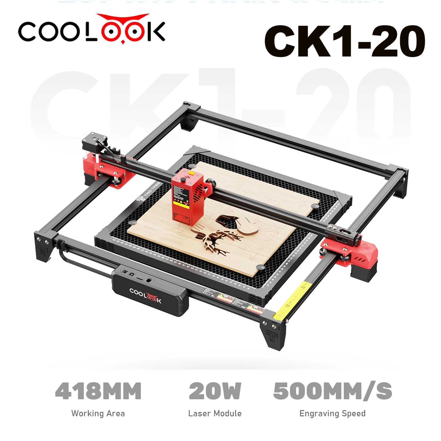 COOLOOK CK1-20 20 Вт лазерный гравировальный станок для металла, стекла, лазерный гравер, Wi-Fi управление, МДФ, акриловая кислота, машина для резки дерева
COOLOOK CK1-20 20 Вт лазерный гравировальный станок для металла, стекла, лазерный гравер, Wi-Fi управление, МДФ, акриловая кислота, машина для резки дерева