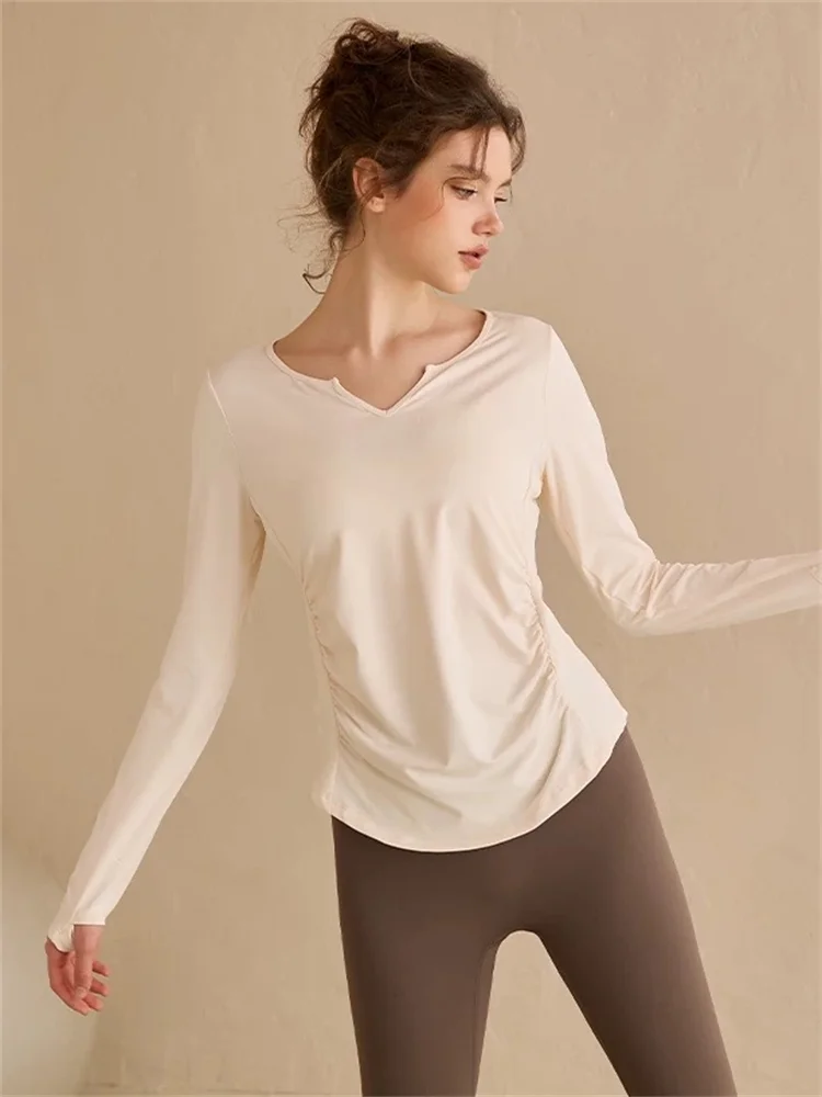 Women's Yoga Fitn Long Sve T-irt Qui Dry V-Ne Gym Sportswear Loose Comfortable Autumn Winter New Arrival
Women's Yoga Fitn Long Sve T-irt Qui Dry V-Ne Gym Sportswear Loose Comfortable Autumn Winter New Arrival