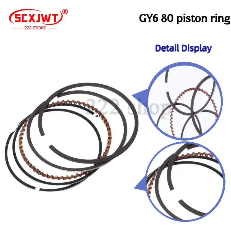 GY6-80 Motorcycle Piston Ring Set Scooter Engine Parts Cylinder STD Modified Sets for JH70 DY90 GK5
GY6-80 Motorcycle Piston Ring Set Scooter Engine Parts Cylinder STD Modified Sets for JH70 DY90 GK5