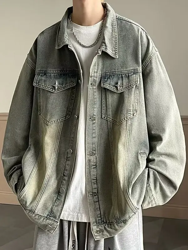 Мужская джинсовая куртка в стиле ретро, весна-осень, свободный крой, корейский стиль, модная, универсальная, свободная верхняя одежда
Мужская джинсовая куртка в стиле ретро, весна-осень, свободный крой, корейский стиль, модная, универсальная, свободная верхняя одежда